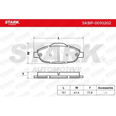 Brake Pads Set Stark SKBP-0010202 SKBP-0010202 - photo 2