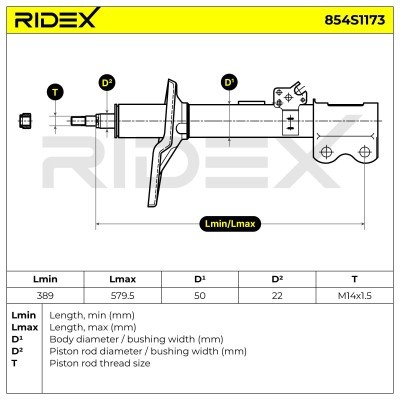 Shock Absorber RIDEX 854S1173 854S1173 - photo 5