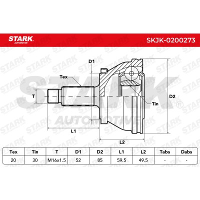 Joint Kit, Drive Shaft Stark SKJK-0200273 SKJK-0200273 - photo 5