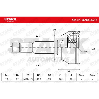Joint Kit, Drive Shaft Stark SKJK-0200429 SKJK-0200429 - photo 4