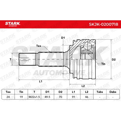 Joint Kit, Drive Shaft Stark SKJK-0200718 SKJK-0200718 - photo 5