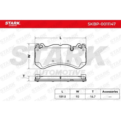 Brake Pads Set Stark SKBP-0011147 SKBP-0011147 - photo 3