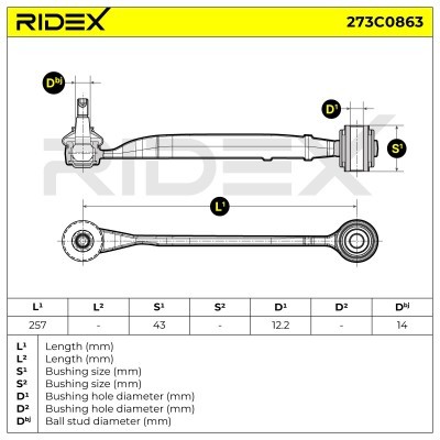 Control Arm RIDEX 273C0863 273C0863 - photo 6