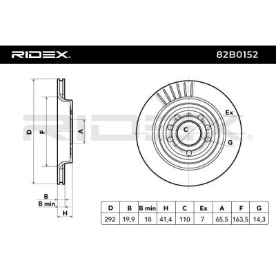 Brake Disc RIDEX 82B0152 82B0152 - photo 3
