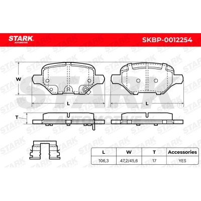 Brake Pads Set Stark SKBP-0012254 SKBP-0012254 - photo 5