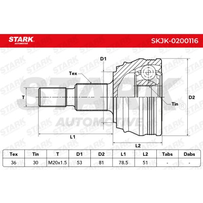 Joint Kit, Drive Shaft Stark SKJK-0200116 SKJK-0200116 - photo 5
