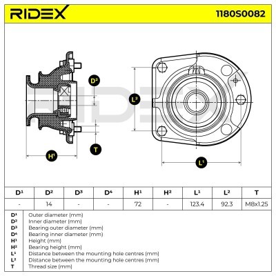 Strut Support Bearing Front RIDEX 1180S0082 1180S0082 - photo 5