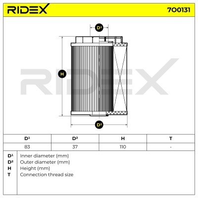 Oil Filter RIDEX 7O0131 7O0131 - photo 4
