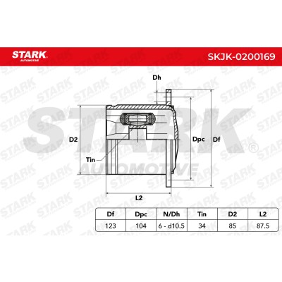 Joint Kit, Drive Shaft Stark SKJK-0200169 SKJK-0200169 - photo 4