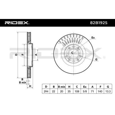 Brake Disc RIDEX 82B1925 82B1925 - photo 6