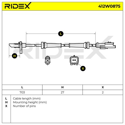 ABS Sensor RIDEX 412W0875 412W0875 - photo 6