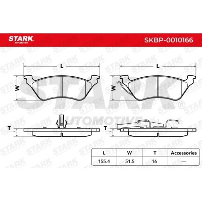 Brake Pads Set Stark SKBP-0010166 SKBP-0010166 - photo 3