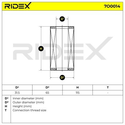 Oil Filter RIDEX 7O0014 7O0014 - photo 6