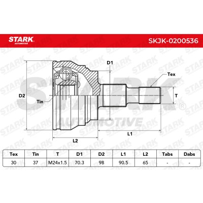 Joint Kit, Drive Shaft Stark SKJK-0200536 SKJK-0200536 - photo 5