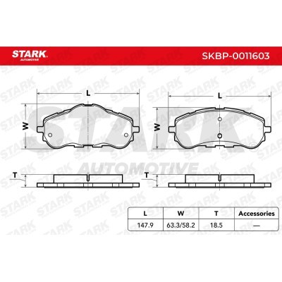 Brake Pads Set Stark SKBP-0011603 SKBP-0011603 - photo 5
