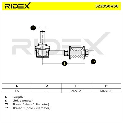 Stabilizer Link RIDEX 3229S0436 3229S0436 - photo 6