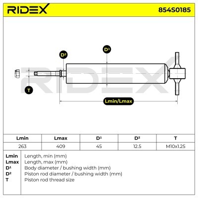 Shock Absorber RIDEX 854S0185 854S0185 - photo 7