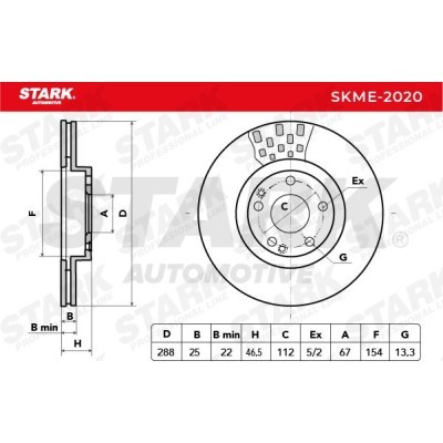Brake Disc Stark SKME-2020 SKME-2020 - photo 7