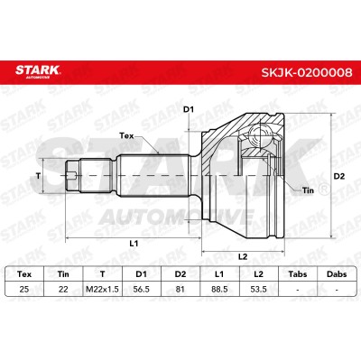 Joint Kit, Drive Shaft Stark SKJK-0200008 SKJK-0200008 - photo 4
