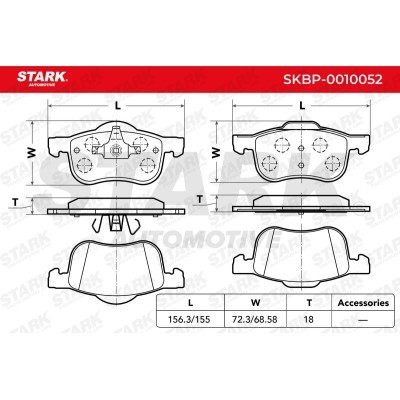 Brake Pads Set Stark SKBP-0010052 SKBP-0010052 - photo 2