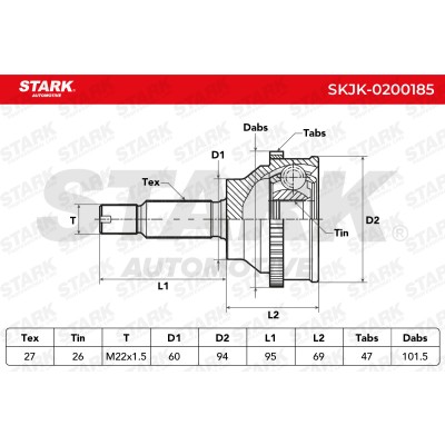 Joint Kit, Drive Shaft Stark SKJK-0200185 SKJK-0200185 - photo 4