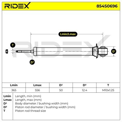 Shock Absorber RIDEX 854S0696 854S0696 - photo 8