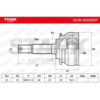 Joint Kit, Drive Shaft Stark SKJK-0200207 SKJK-0200207 - photo 5