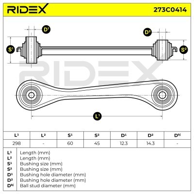 Control Arm RIDEX 273C0414 273C0414 - photo 5