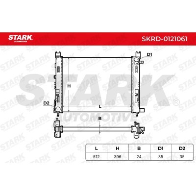 Radiator, Engine Cooling Stark SKRD-0121061 SKRD-0121061 - photo 5