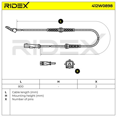 ABS Sensor RIDEX 412W0898 412W0898 - photo 6