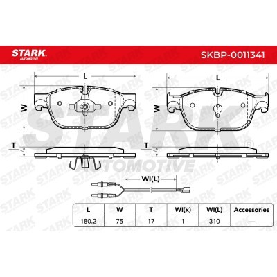 Brake Pads Set Stark SKBP-0011341 SKBP-0011341 - photo 3