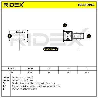 Shock Absorber RIDEX 854S0194 854S0194 - photo 4