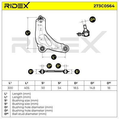 Control Arm RIDEX 273C0564 273C0564 - photo 6