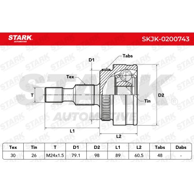 Joint Kit, Drive Shaft Stark SKJK-0200743 SKJK-0200743 - photo 5