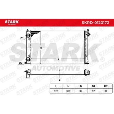 Radiator, Engine Cooling Stark SKRD-0120172 SKRD-0120172 - photo 5