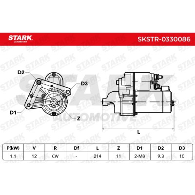 Starter Stark SKSTR-0330086 SKSTR-0330086 - photo 6