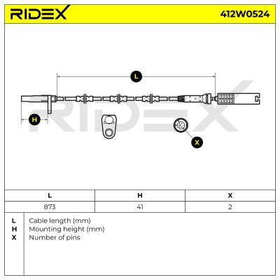 ABS Sensor RIDEX 412W0524 412W0524 - photo 7
