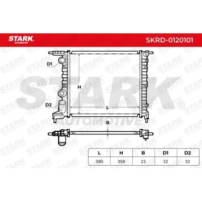 Radiator, Engine Cooling Stark SKRD-0120101 SKRD-0120101 - photo 5