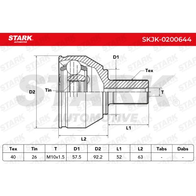 Joint Kit, Drive Shaft Stark SKJK-0200644 SKJK-0200644 - photo 6