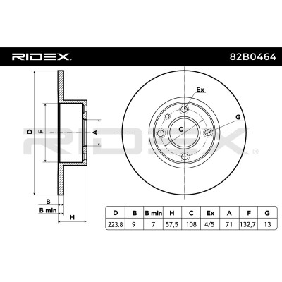 Brake Disc RIDEX 82B0464 82B0464 - photo 8
