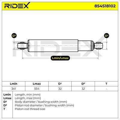 Shock Absorber RIDEX 854S18102 854S18102 - photo 6