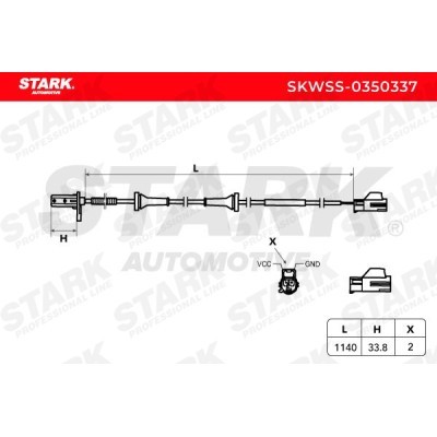 ABS Sensor Stark SKWSS-0350337 SKWSS-0350337 - photo 3