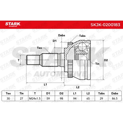 Joint Kit, Drive Shaft Stark SKJK-0200183 SKJK-0200183 - photo 4