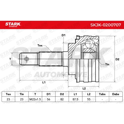 Joint Kit, Drive Shaft Stark SKJK-0200707 SKJK-0200707 - photo 7