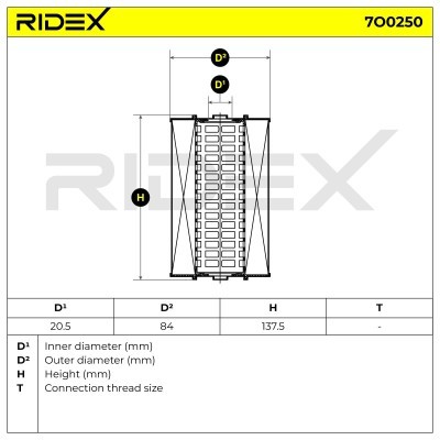 Oil Filter RIDEX 7O0250 7O0250 - photo 5