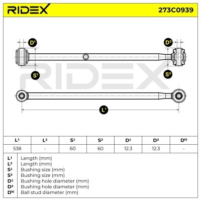 Control Arm RIDEX 273C0939 273C0939 - photo 5