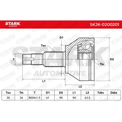 Joint Kit, Drive Shaft Stark SKJK-0200201 SKJK-0200201 - photo 5