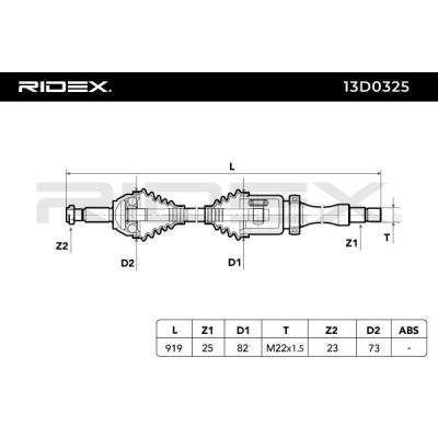 Drive Shaft RIDEX 13D0325 13D0325 - photo 8