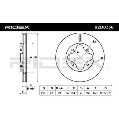 Brake Disc RIDEX 82B0338 82B0338 - photo 6