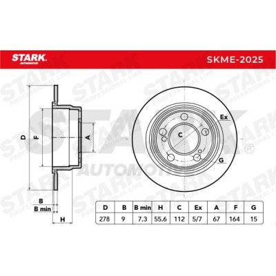 Brake Disc Stark SKME-2025 SKME-2025 - photo 5